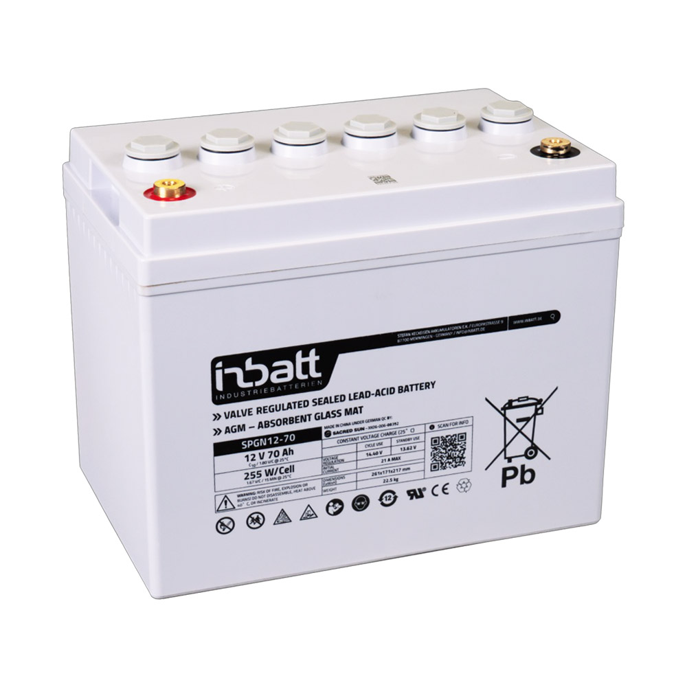 Záložní baterie INBATT SPGN12-70, 12V, 70Ah