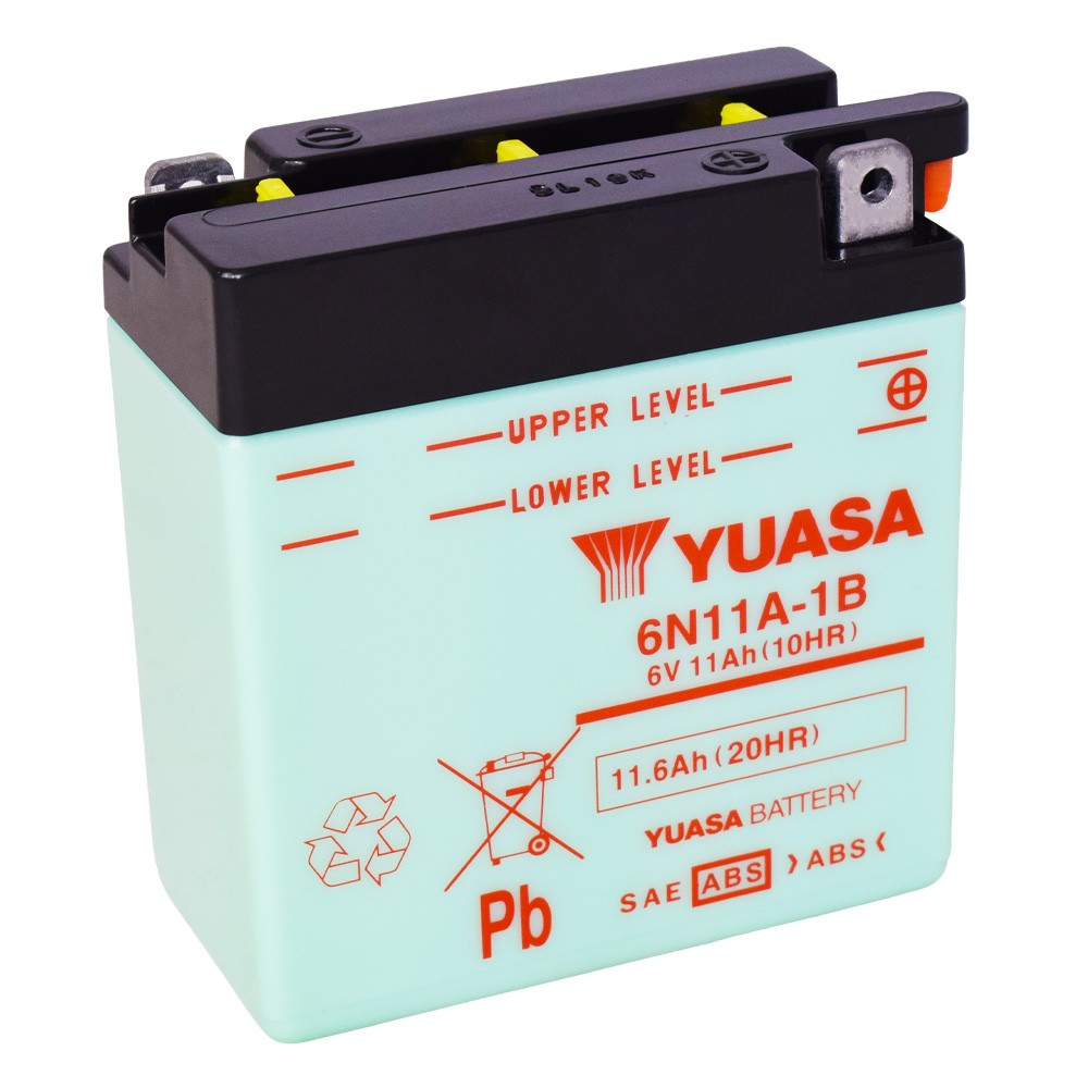 Motobaterie YUASA (originál) 6N11A-1B, 6V, 11Ah