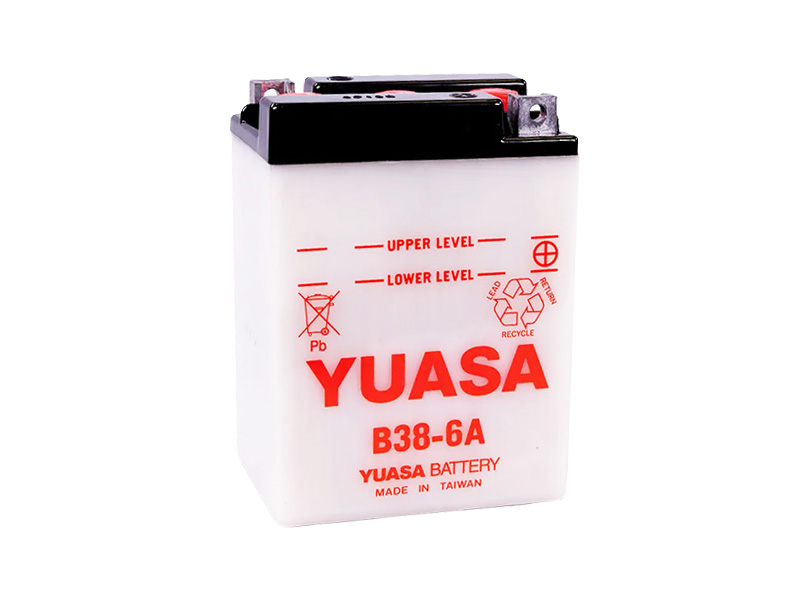 Levně Motobaterie YUASA (originál) B38-6A, 6V, 13Ah