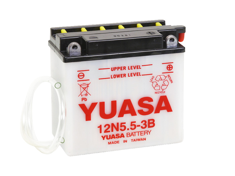 Levně Motobaterie YUASA (originál) 12N5.5-3B, 12V, 5.5Ah
