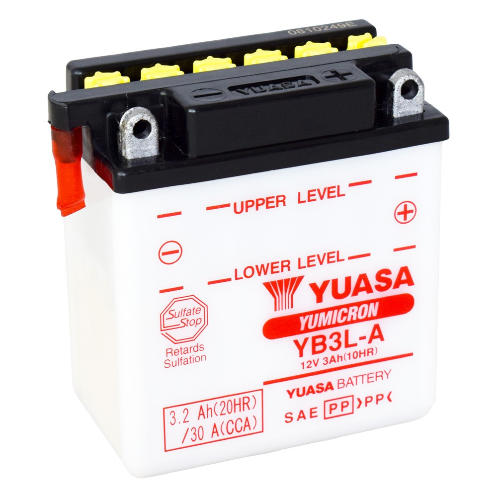 Motobaterie YUASA (originál) YB3L-A, 12V, 3Ah