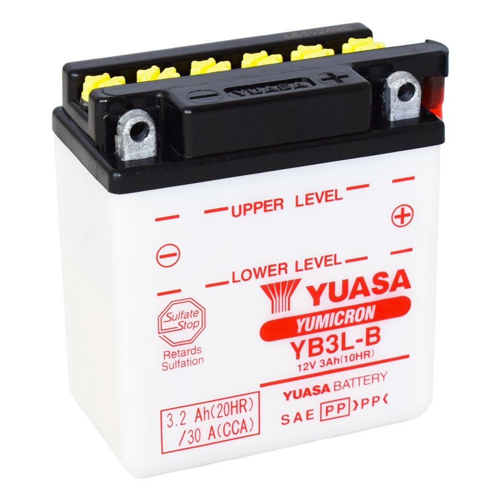 Motobaterie YUASA (originál) YB3L-B, 12V, 3Ah