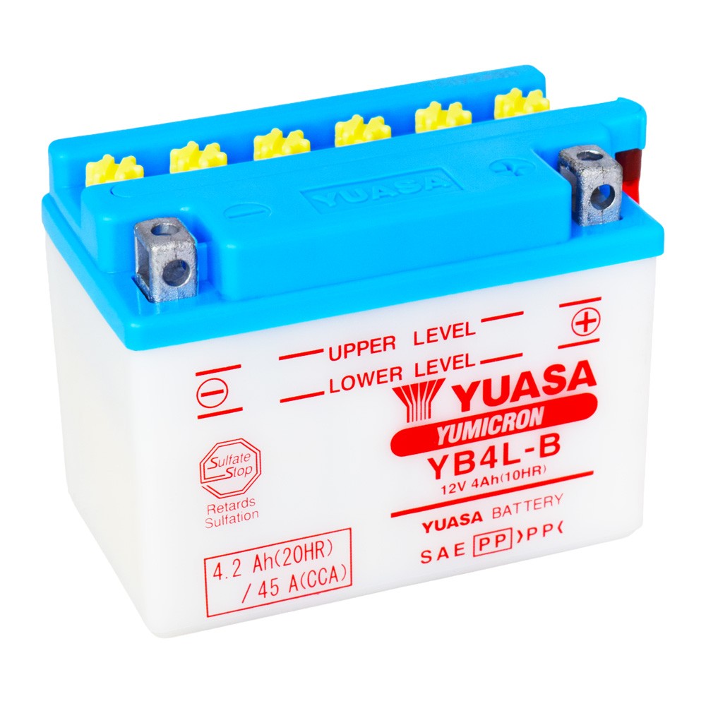 Motobaterie YUASA (originál) YB4L-B, 12V, 4Ah