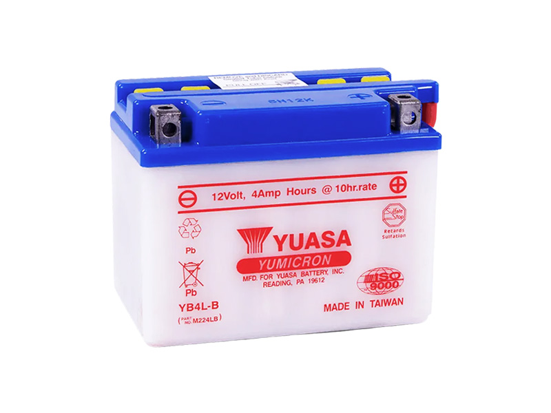 Levně Motobaterie YUASA (originál) YB4L-B, 12V, 4Ah