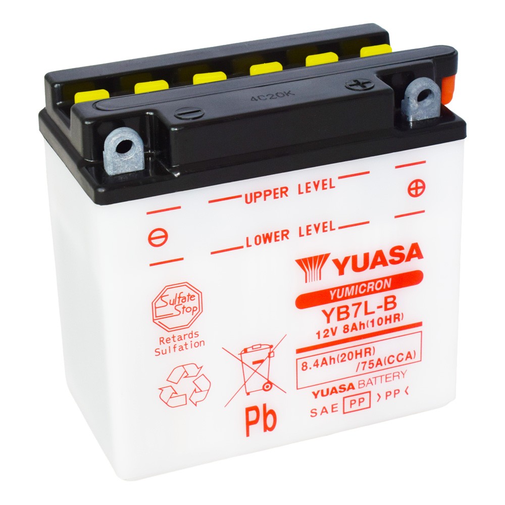 Motobaterie YUASA (originál) YB7L-B, 12V, 8Ah