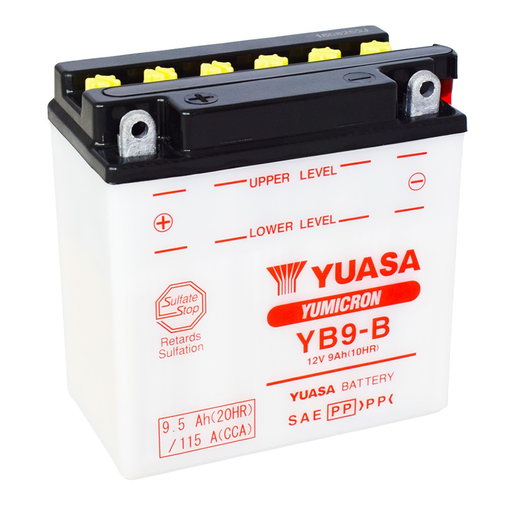 Motobaterie YUASA (originál) YB9-B, 12V, 9Ah