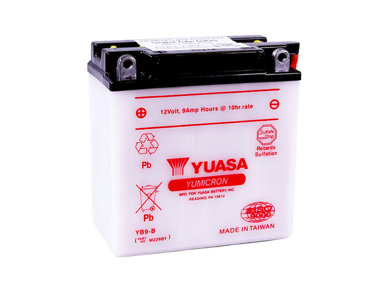 Levně Motobaterie YUASA (originál) YB9-B, 12V, 9Ah