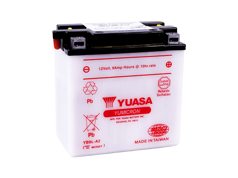 Levně Motobaterie YUASA (originál) YB9L-A2, 12V, 9Ah