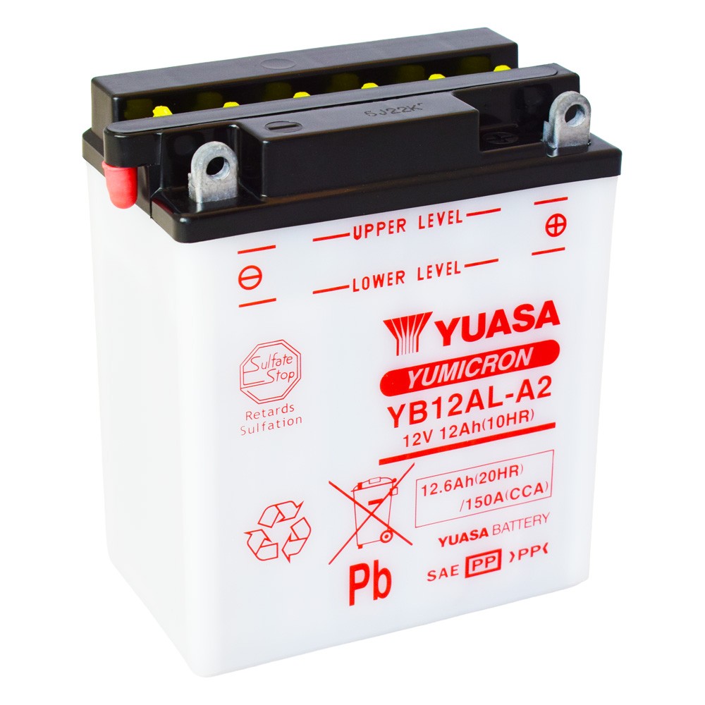 Motobaterie YUASA (originál) YB12AL-A2, 12V, 12Ah