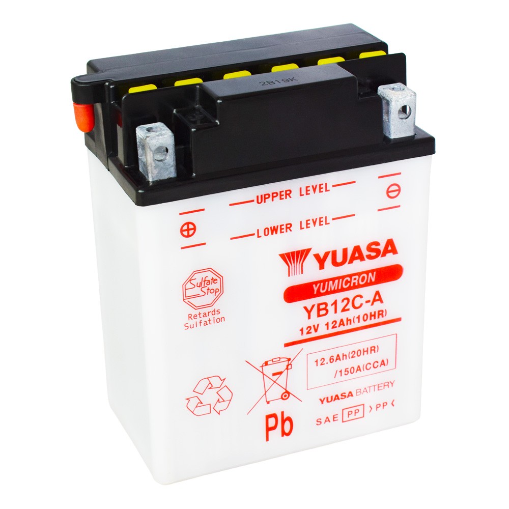 Motobaterie YUASA (originál) YB12C-A, 12V, 12Ah