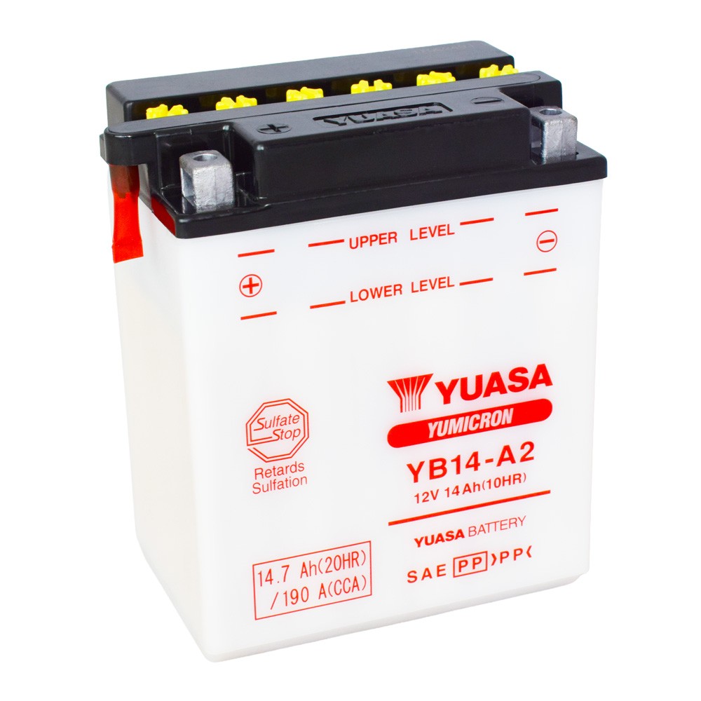 Motobaterie YUASA (originál) YB14-A2, 12V, 14Ah