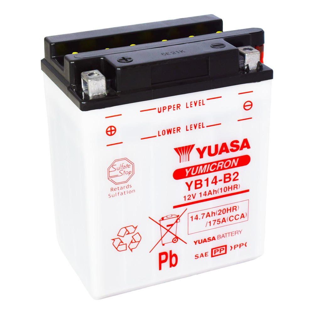 Motobaterie YUASA (originál) YB14-B2, 12V, 14Ah