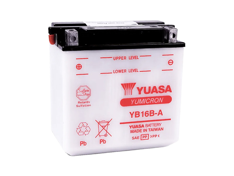Levně Motobaterie YUASA (originál) YB16B-A, 12V, 16Ah