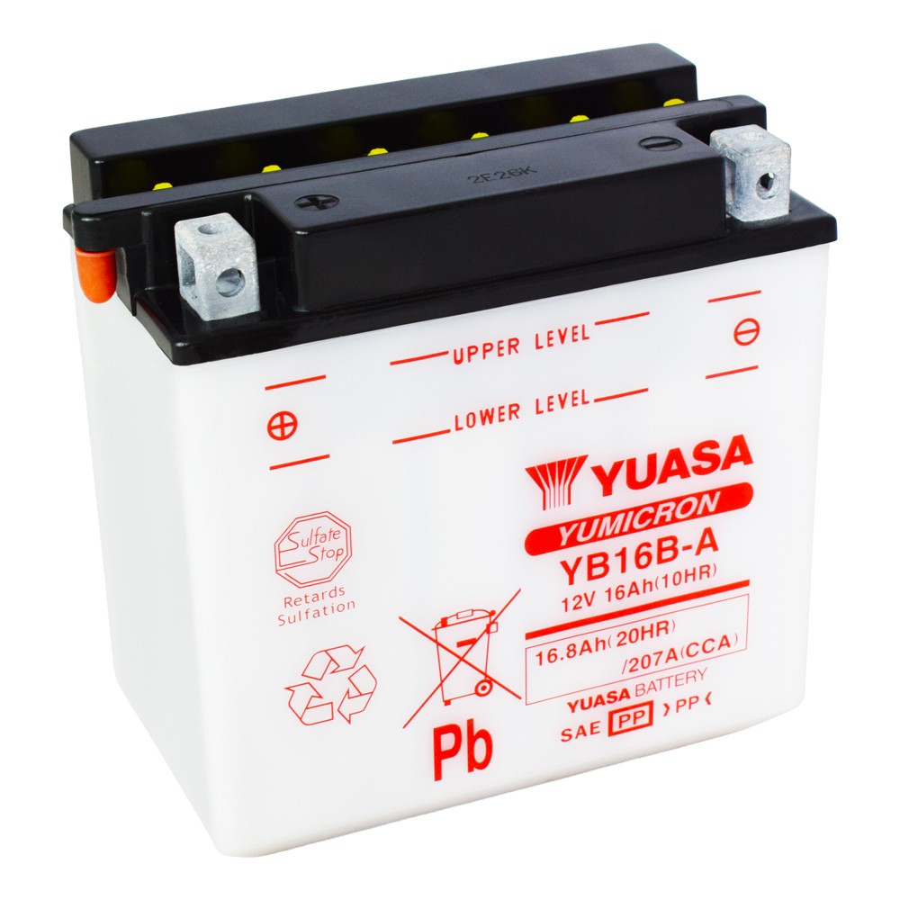 Motobaterie YUASA (originál) YB16B-A, 12V, 16Ah