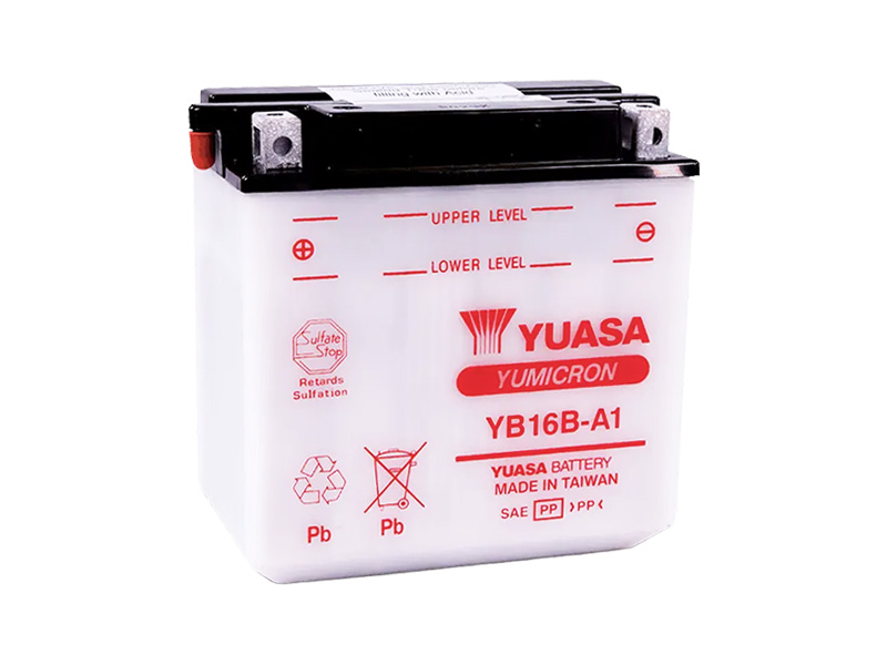 Levně Motobaterie YUASA (originál) YB16B-A1, 12V, 16Ah
