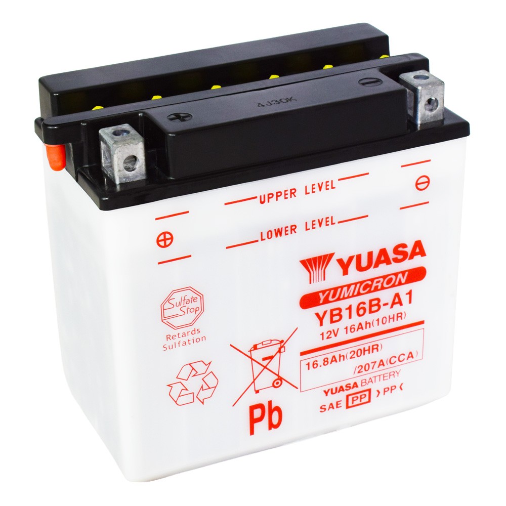 Motobaterie YUASA (originál) YB16B-A1, 12V, 16Ah