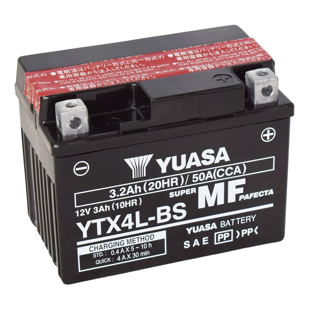 Motobaterie YUASA (originál) YTX4L-BS, 12V, 3Ah