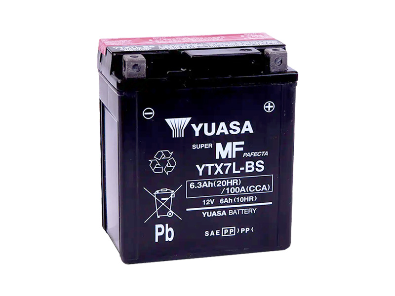 Levně Motobaterie YUASA (originál) YTX7L-BS, 12V, 6Ah