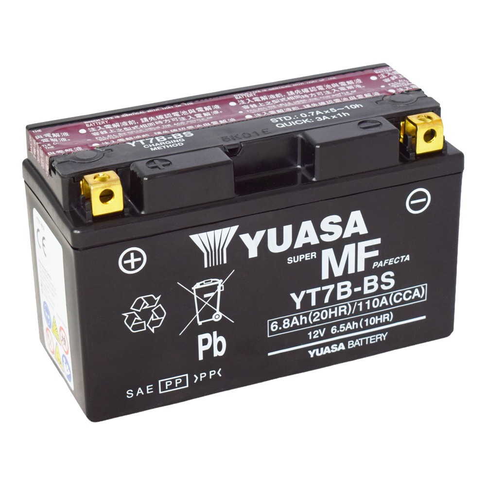 Motobaterie YUASA (originál) YT7B-BS, 12V, 6.5Ah
