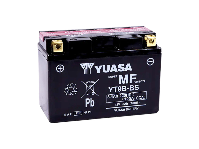 Levně Motobaterie YUASA (originál) YT9B-BS, 12V, 8Ah