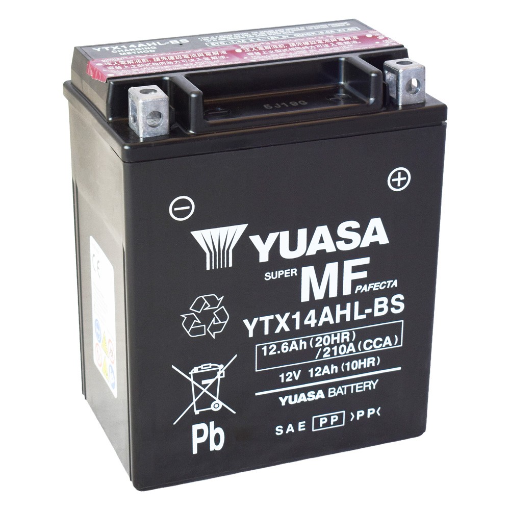 Motobaterie YUASA (originál) YTX14AHL-BS, 12V, 12Ah