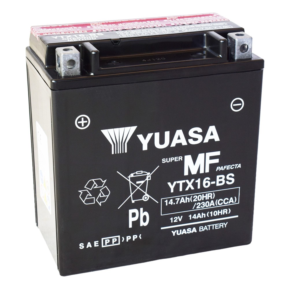 Motobaterie YUASA (originál) YTX16-BS, 12V, 14Ah