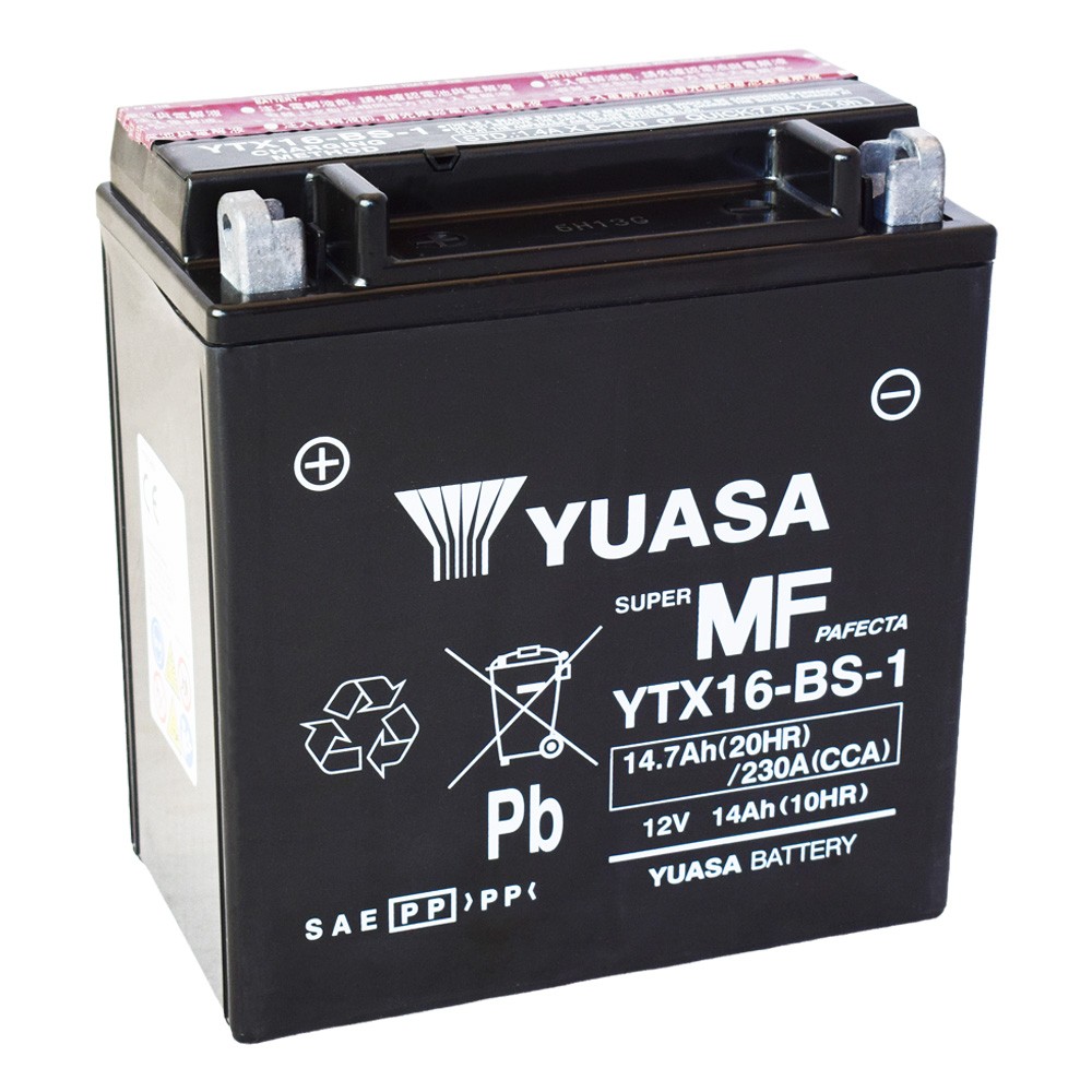Motobaterie YUASA (originál) YTX16-BS-1, 12V, 14Ah