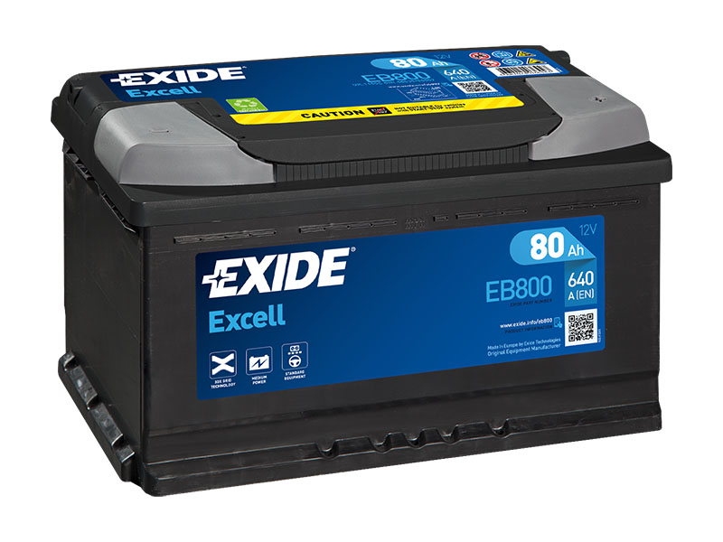 Levně Exide Excell 12V 80Ah 700A EB800