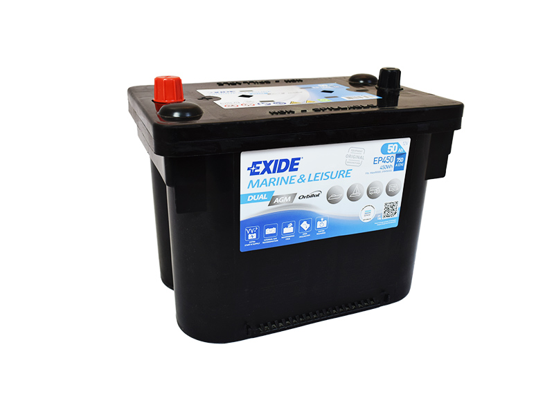 Exide Dual AGM 12V 50Ah 750A EP450