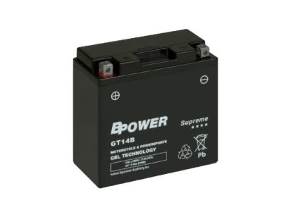 Akumulátor  Motobatéria BPOWER SUPREME GEL GT14B 12V 12Ah 210A
