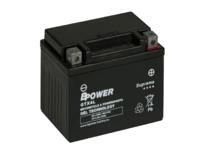 Akumulátor Motobatéria BPOWER SUPREME GEL GTX4L 12V 3Ah 60A