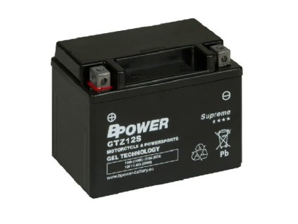 Motobatéria BPOWER SUPREME GEL GTZ12S 12V 11Ah 210A Ľ+