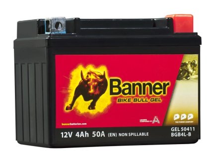 Motobatéria Banner Bike Bull GEL BGB4L-B
