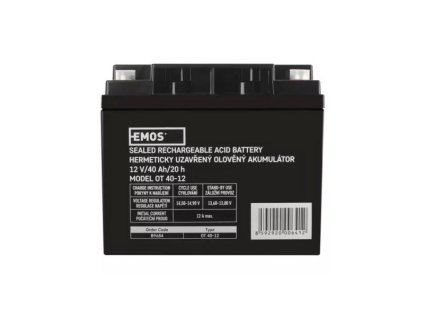 Emos olovený akumulátor 12V/40Ah B9684