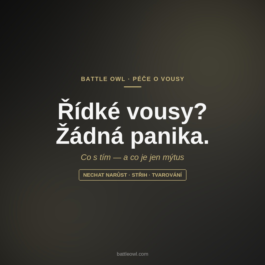 Řídké a nerovnoměrné vousy: co s tím (a co ne)