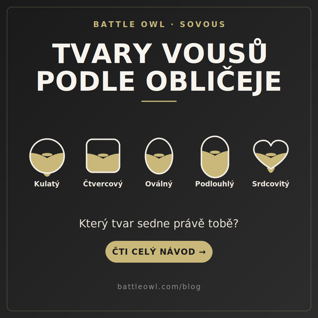 Tvary vousů podle obličeje: který střih ti opravdu sedne