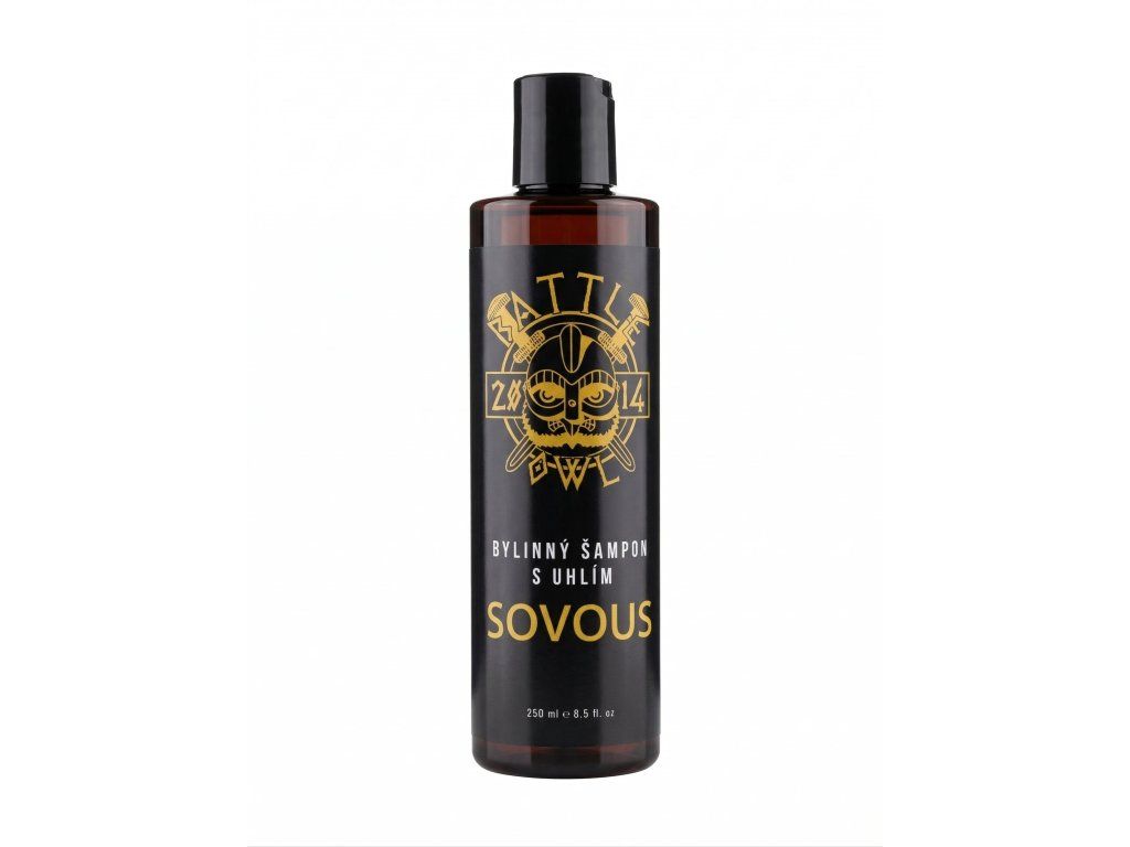 Bylinný šampon s černým uhlím SOVOUS
