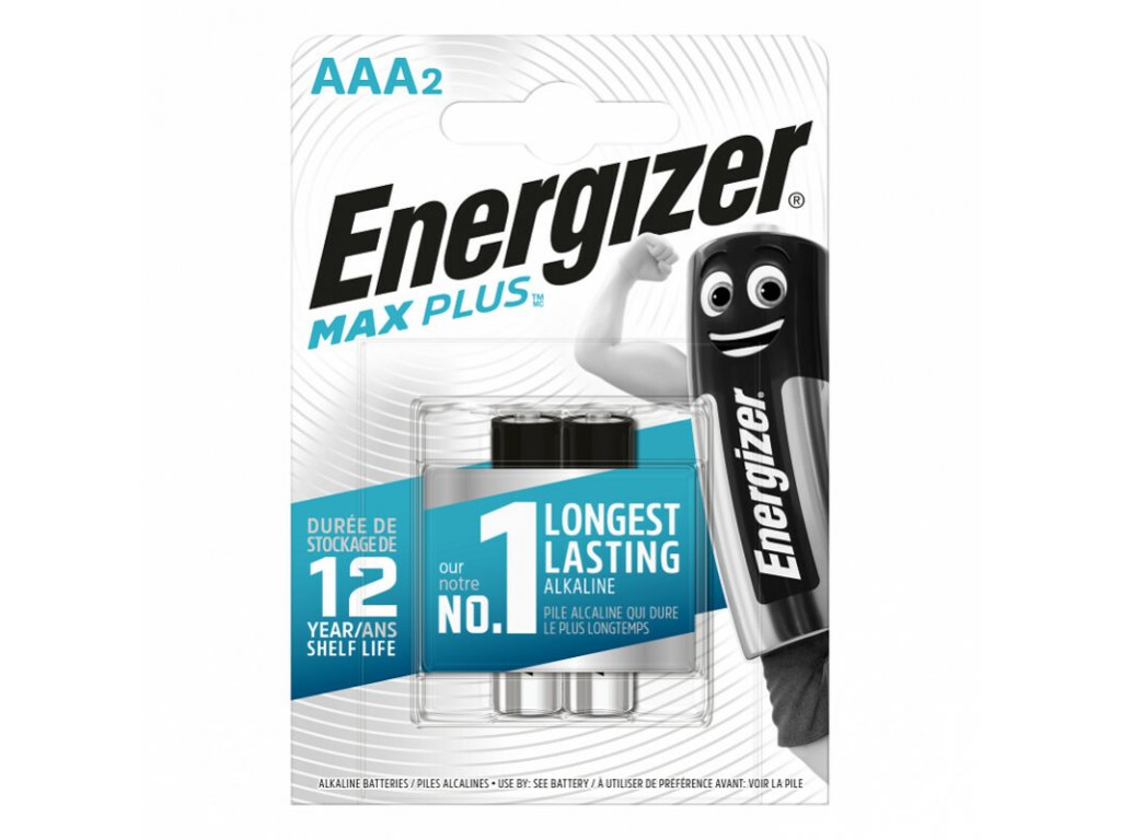 Energizer Max Plus AAA/LR03 FSB2 alkalické mikrotužkové batérie 2ks 7638900423044