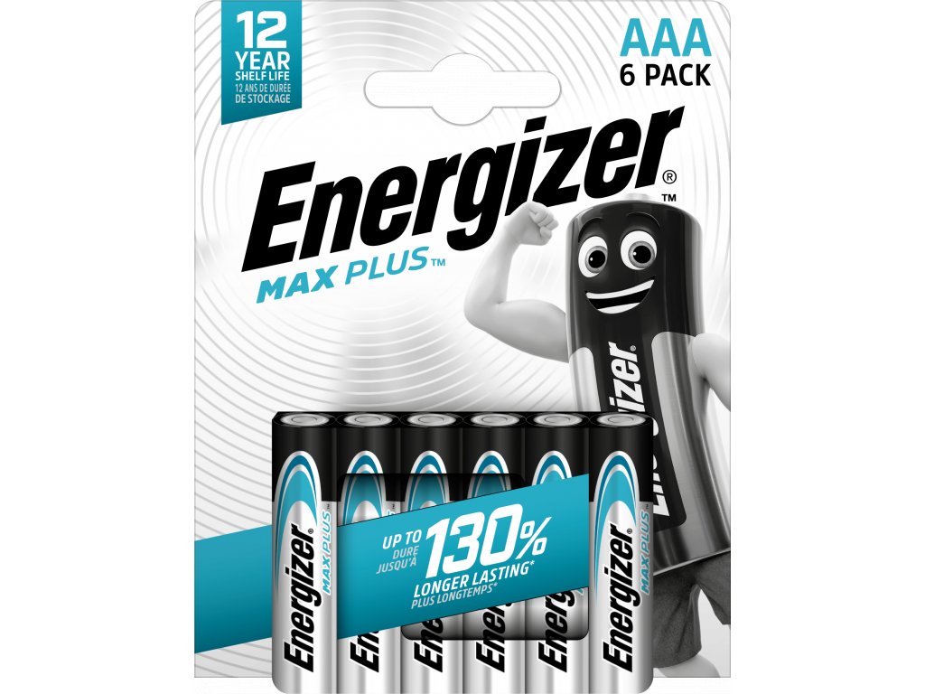 Energizer Max Plus AAA alkalické batérie 6ks E303321200
