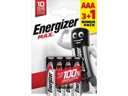 Energizer Max AAA alkalické batérie 4ks (3+1) E303341600