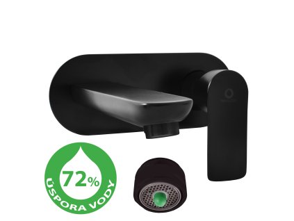 VLTAVA ECO - Umyvadlová baterie vestavěná, Černá - matná VTE435CMAT, RAV Slezák