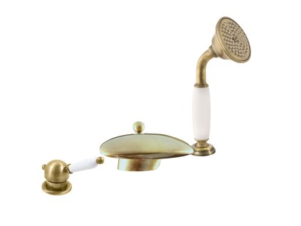 LABE - Vanová baterie 3-otvorová, Stará mosaz (Bronz) L570.0SSM, RAV Slezák (Barva Stará mosaz (Bronz), Rozměr 3,8")