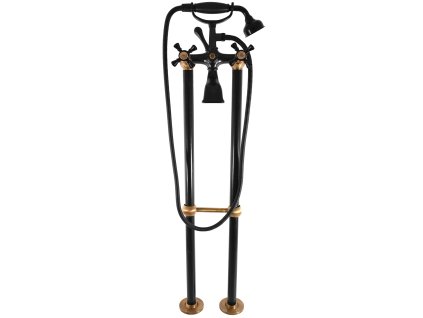 3853 1 morava retro vanova baterie do podlahy volne stojici cerna matna stara mosaz bronz mk350 5 2cmatsm rav slezak