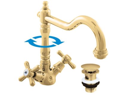 mk121 0 8z morava retro zlata umyvadlova baterie