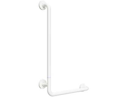 HELP: Nástěnné opěrné držadlo levé skládané s krytkou, 890 mm, bílé 301154043