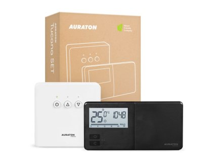 AURATON Tucana SET Carbon Edition bezdrátový programovatelný termostat černý AUR00TUC0SE00BLACK