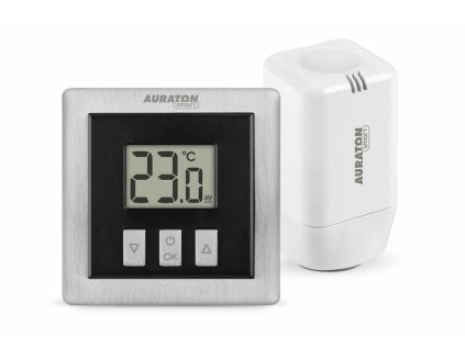 AURATON Radiator Set (černý) sestava chytrého černého bezdrátového termostatu s hlavicí AURSMH2511010