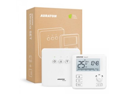 Auraton Draco SET bezdrátový termostat s týdenním programem a možnostní přepínání režimů AUR00DRC0SE00