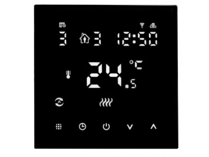 AURATON 2YA WiFi (černý) drátový zapuštěný regulátor s týdenním programem a ovládáním přes wifi AUR002YA1WF00