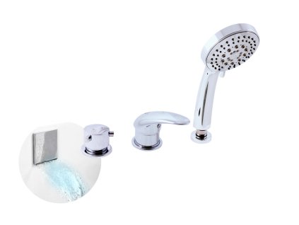 DUNAJ - Vanová baterie 4-otvorová, Chrom D463.0P, RAV Slezák (Barva Chrom, Rozměr 3,8")